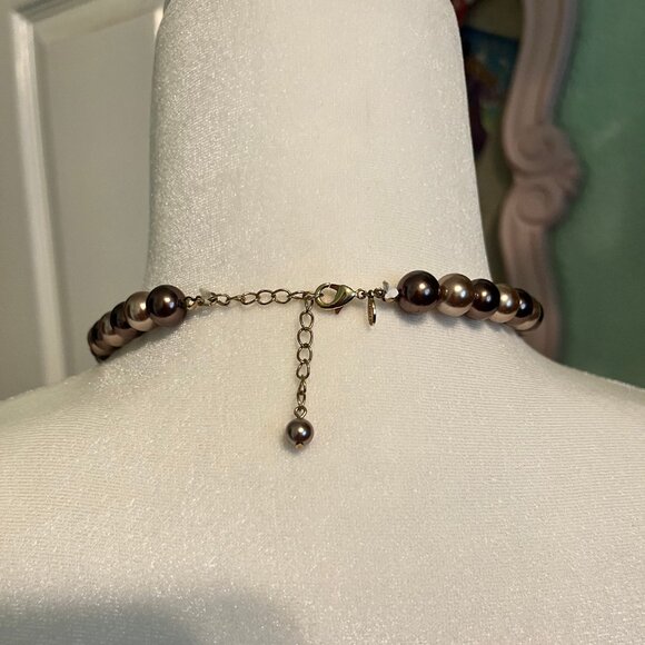 Brown Beaded Necklace - Picture 2 of 3